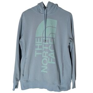 The North Face Hoodie Sweatshirt Blue Green Kangaroo Pockets Womens‎ Size Large